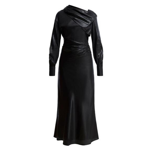BCBGMAXAZRIA Wylie Dress Womens 38 6 Runway Designer Luxury Black Shimmer $368 - Picture 1 of 16